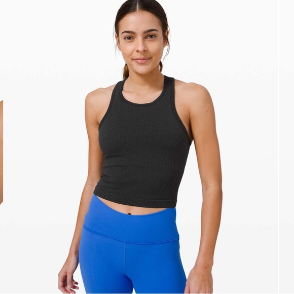 Lululemon Ebb To Street Tank Racerback Crop Size 10 - Picture 1 of 11